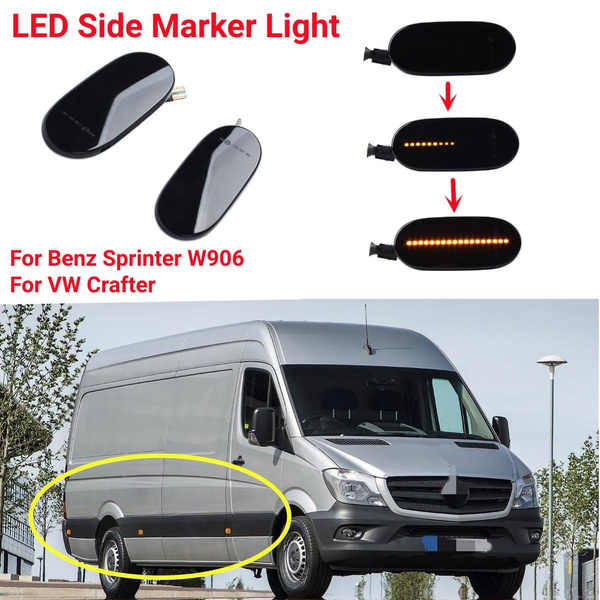 2PCS Dynamic LED Side Marker Lamp Turn Signal Light For Mercedes Benz ...