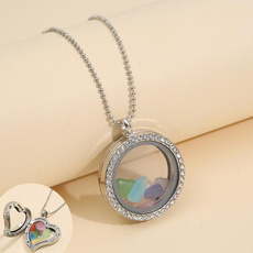 925 sterling silver necklace, Photo Frame, DIAMOND, Jewelry