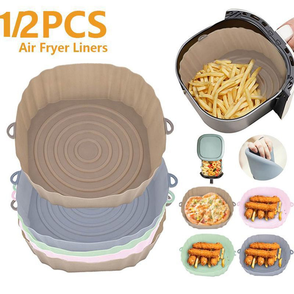 1/2Pcs Air Fryer Silicone Basket Silicone Mold Airfryer Oven Baking