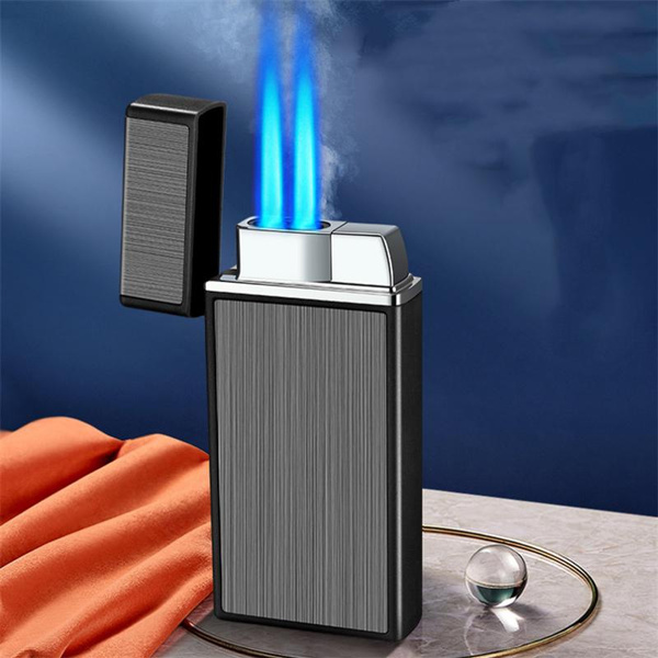 Creative Double Fire Flame Lighter Inflatable Cigarette Cigar Lighter