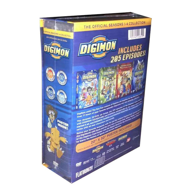 Digimon Official Seasons 1-4 Collection (TV) (1999-2003) 32-Disc Box ...