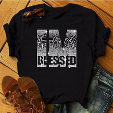 Summer, blessedprintedshirt, Cotton Shirt, jesustshirt