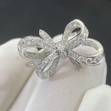 Cubic Zirconia, DIAMOND, 925 sterling silver, wedding ring