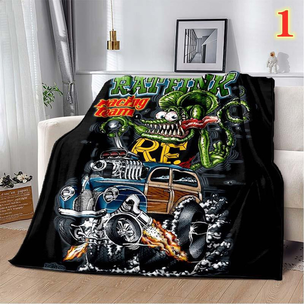 Rat Fink Soft Plush Sofa Bed Throwing Cartoon Picnic Blanket Modern ...