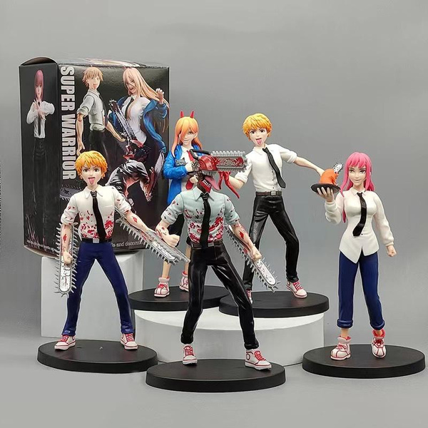 SPIRTUDE 6pcs Chainsaw Man Action Figure, Anime Figures Denji Pochita  Makima Figurine Toys, Gift for Kids Christmas Birthday Gifts (A)