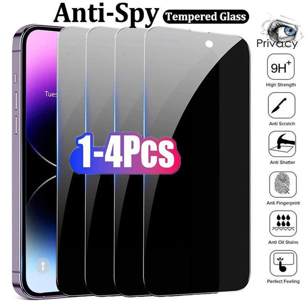 14 Pack Full Cover AntiSpy Screen Protector For iPhone 14 Pro Max 14