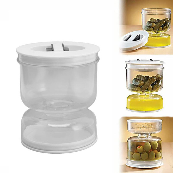 Dry Wet Separation Pickle Jar Kitchen Pickle Jar Clessidra Dispenser