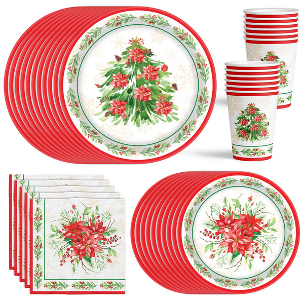 Disposable christmas clearance dinnerware