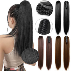 wig, Black wig, ponytailextension, clipponytail