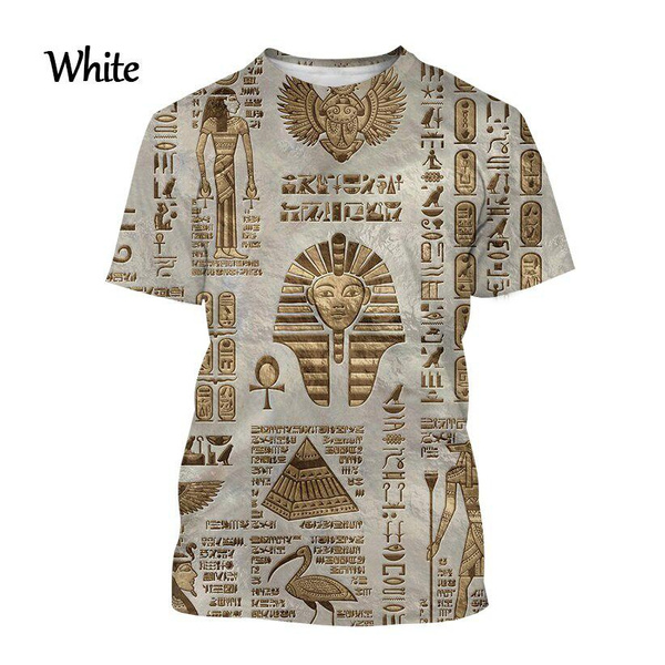 2022 Ancient Egyptian God Eye 3d Horus Egyptian God Print Short-sleeved ...