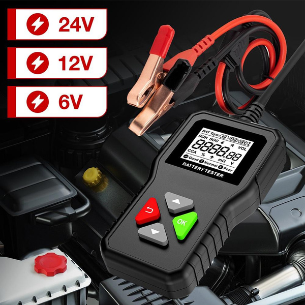 Car Battery Tester 6V 12V 24V 1002000 CCA Battery System Detect Auto