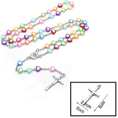 rosaryjewelry, heartshapedjewelry, Christian, Chain