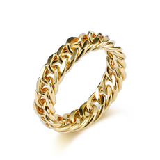 Chain, gold, punk, loverring
