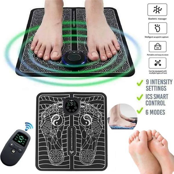 Electric 9 Level EMS Foot Massager Mat Muscle Stimulator Pad Improve ...