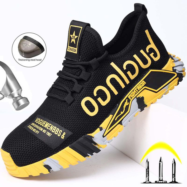 Fashion Safety Shoes With Steel Toe Cap Work Sneakers Men Women Work