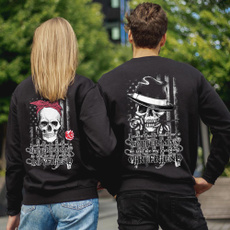 skull sweatshirt, wifesweatshirt, Sleeve, couplesweatshirtsmatching