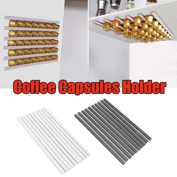 Coffee Capsule Holder DIY Adhesive Coffee Pods Storage Counter Mounted