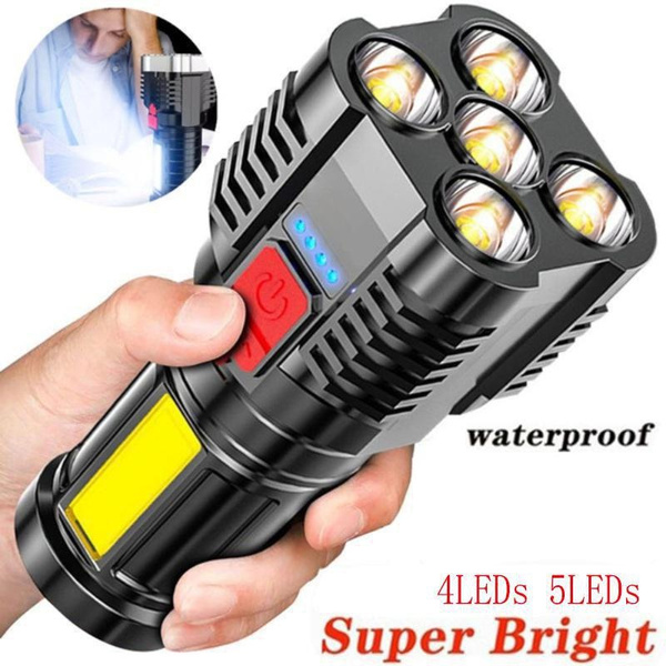  Outdoor LED Strong Flashlight, Ultra Bright Long-Range Home  Emergency Charging with Zoom, USB Direct Charging Outdoor Tightly  Waterproof with Five Types of Lighting # : Tools & Home Improvement