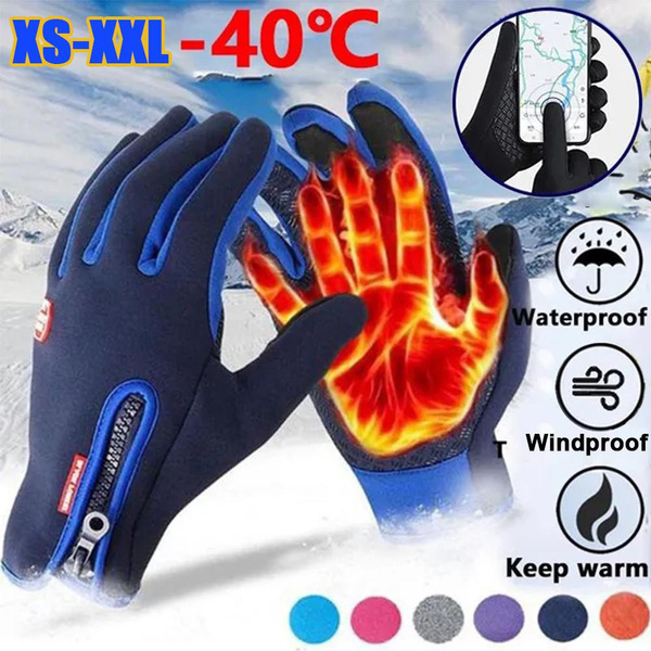 HUGGER Women's Winter Snowmobile Gloves - Windproof Waterproof Insulated - Black