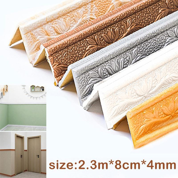 230cm Diy Home Decor Roll 3d Self Adhesive Wall Trim Line Border