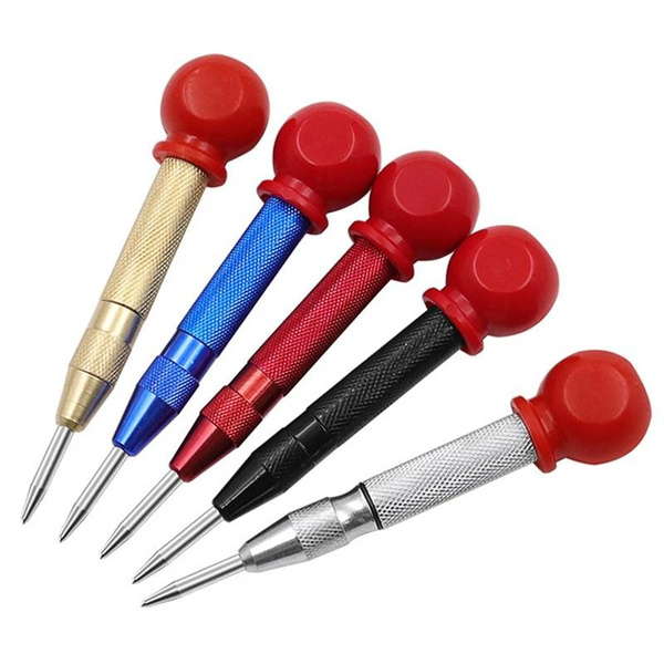 Automatic Center Pin Punch Spring Loaded Marking Starting Holes Tool