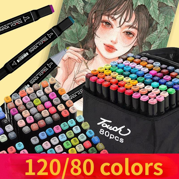 120/80/Color TOUCHFIVE Color Marker Comic Drawing Marker Alcohol Base ...