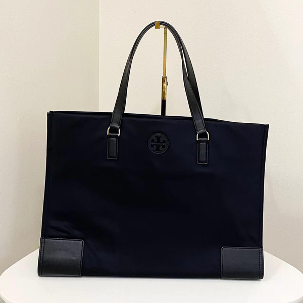 Tory Burch 136144 0223 Packable Large Ella Nylon Tote In Black | Wish