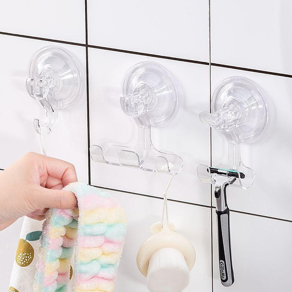 Shower Suction Hook 2 Pack Suction Hooks Detachable and Reusable Shower