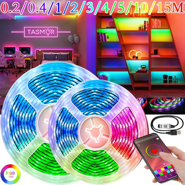 Led Strip Lights RGB5050 Atmosphere LED Lights Decoration Gaming Room Smart  Rgb Tape Colorful Children Room 5V Light No Waterproof  0.2/0.4/1/2/3/4/5/10/15M