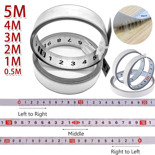 Selfadhesive Tape Measure Steel Tape Ruler Metric Scale 1M5M Length
