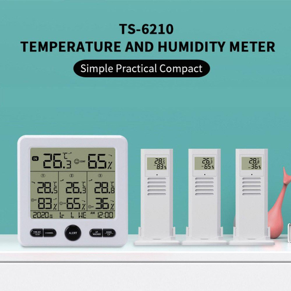 Multifunctional Indoor Weather Station Outdoor Temperature Sensors Humidity Gauge Meter