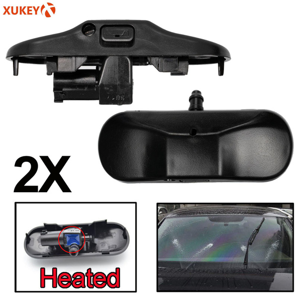 Xukey Pair Front Windshield Washer Nozzles Jet Heated Set For VW Tiguan
