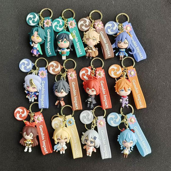 Anime Game Genshin Impact Keychain Zhong Li Xiao Hu Tao Game Cute Key