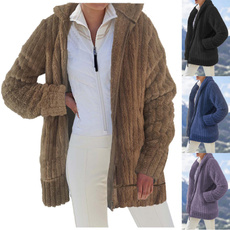 casual coat, fur coat, Fleece, cardigan