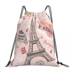 Drawstring Bags, drawstring backpack, Paris, Backpacks