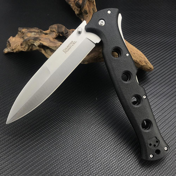 Stainless Steel Cold Steel 10ACXC Folding Tactical Knife Long Blade EDC ...