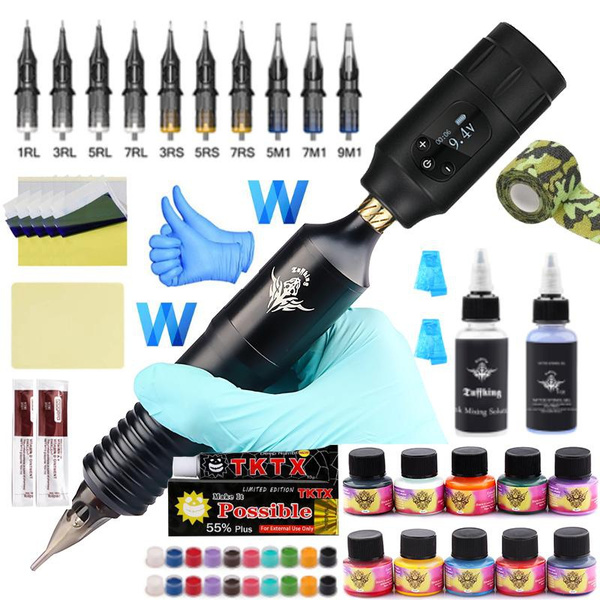 Tuffking Wireless Power Supply Tattoo Kit Machine Full Set Of Tools, Tattoo  machine, Tattoo Needle, Power Supply, Ink | Wish