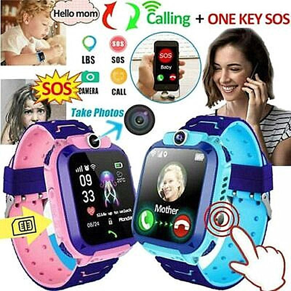 EASTIN Kids Smartwatch, Kids GPS Tracker Watch Smart Watch Phone for Kids  SOS Camera Game Compatible with 2G T-Mobile (Blue) - Walmart.com