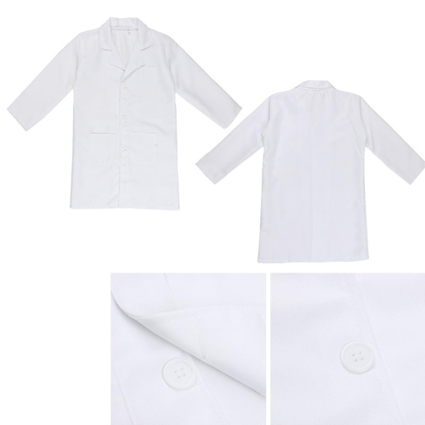 Childrens Boys Girls Lab Coat Laboratory Uniform Doctor Fancy Cosplay ...