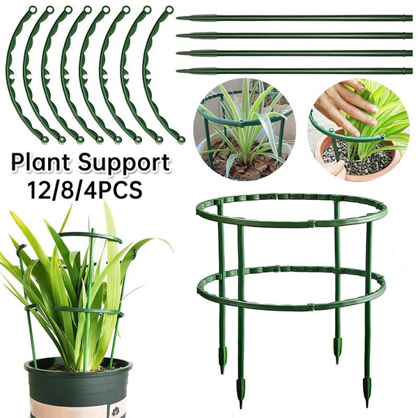 4/8/12PCS Plant Support T-bracket Plastic Plant Support Pile Orchid ...