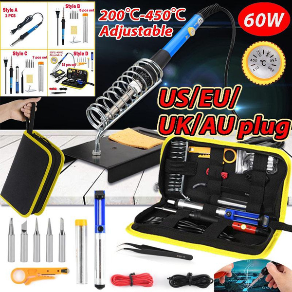 1/5/7/15 PCS Set 60W Electric Soldering Iron Adjustable Temperature