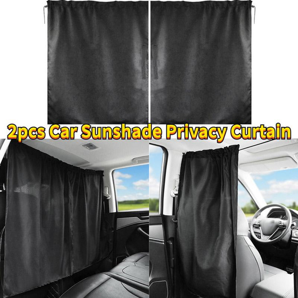 2 Pcs Universal Car Isolation Curtain Sealed Taxi Cab Partition