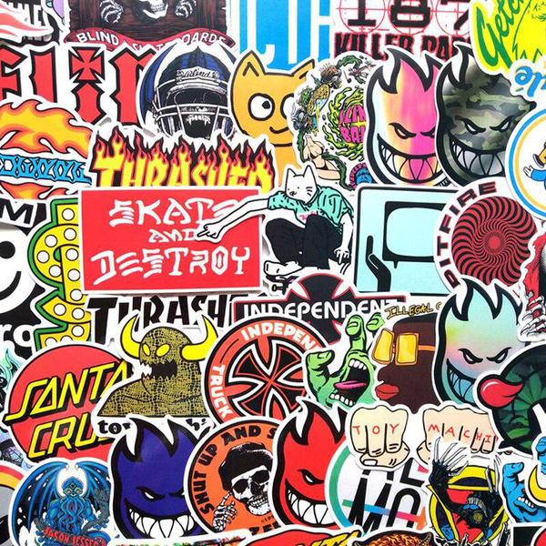 10/50/100 Retro style skateboard stickers skate Graffiti Stickers