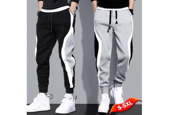 YHNJI track pants Plus Size 5XL Fashion Men Pants Casual Cotton