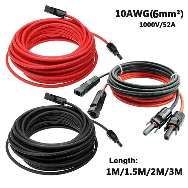 10AWG(6mm²) Solar Panel Extension Cord Solar Extension Cable ...