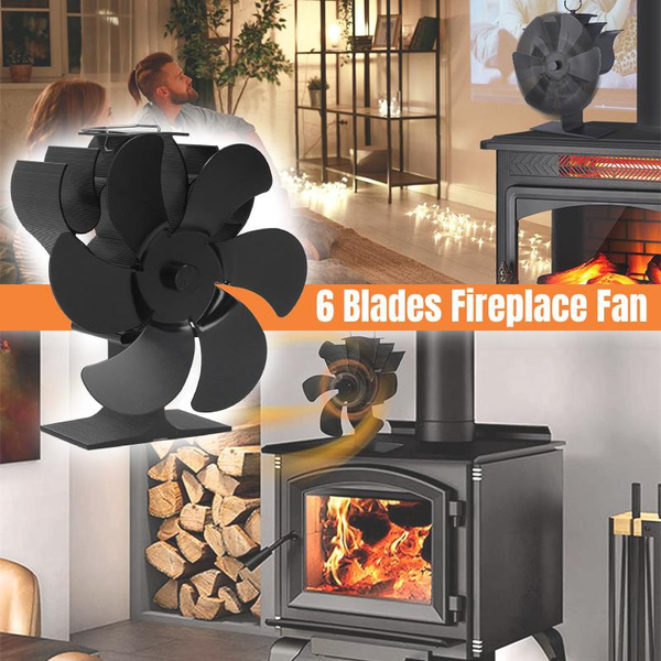 Wood Burning Stove Thermal Powered Fireplace Fan Blade Wood Stove