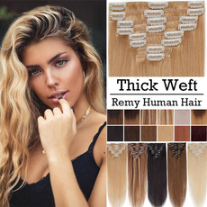 hairextensionsclipin, balayagehair, 8pcclipinhairextensionsrealhumanhair, Hair Extensions & Wigs