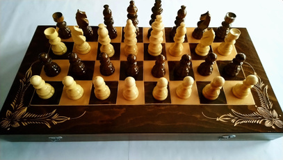 Box, brown, Wood, Chess