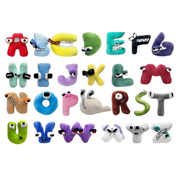 New Alphabet Lore Plush Toys English Letter Stuffed Animal Plushie Doll  Toys Gift for Kids Children Educational Alphabet Lore（A）