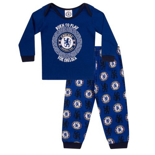 Chelsea FC Boys Crest Long Pyjama Set | Wish